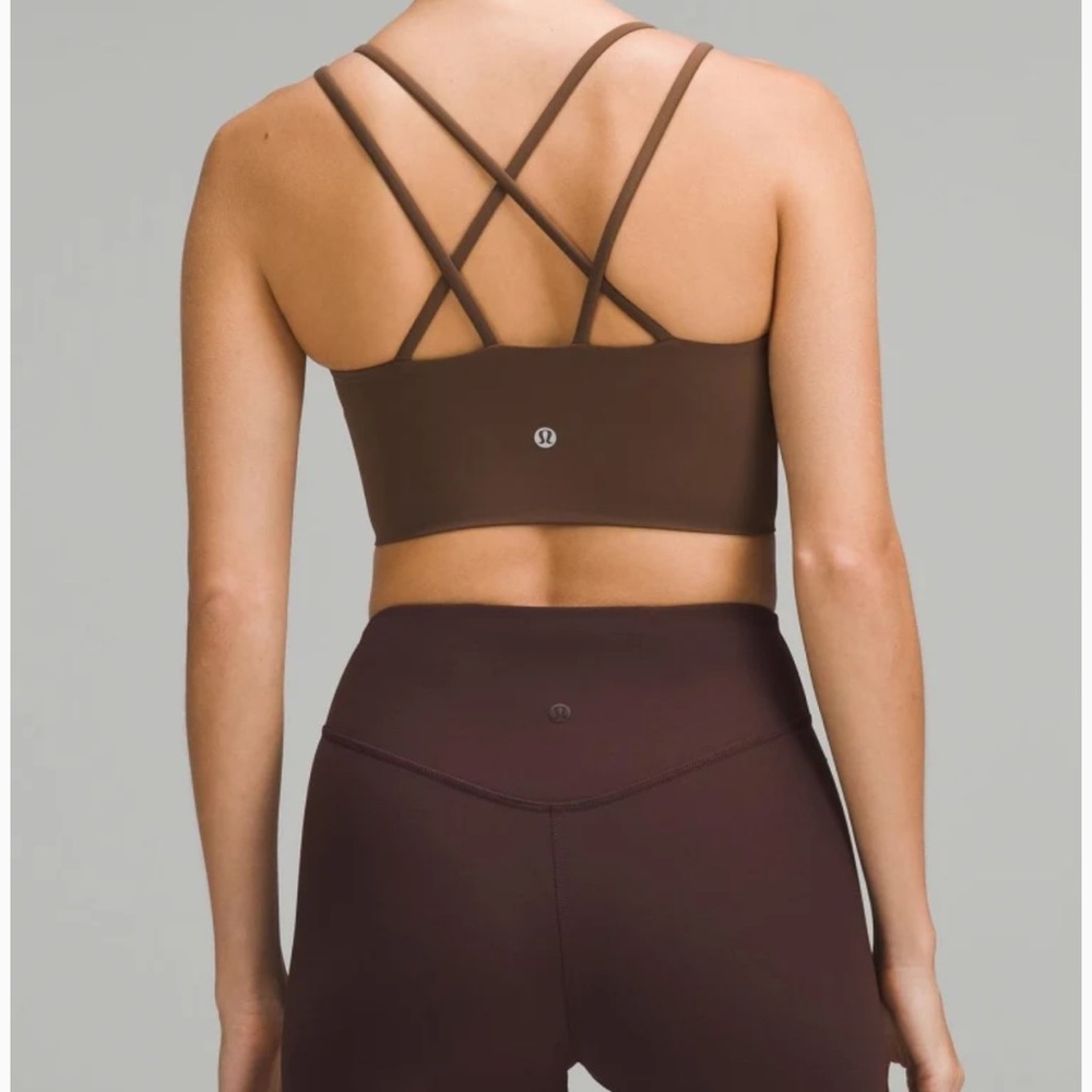 lululemon athletica Java like a cloud longline Sports Bra - size 8 B/C